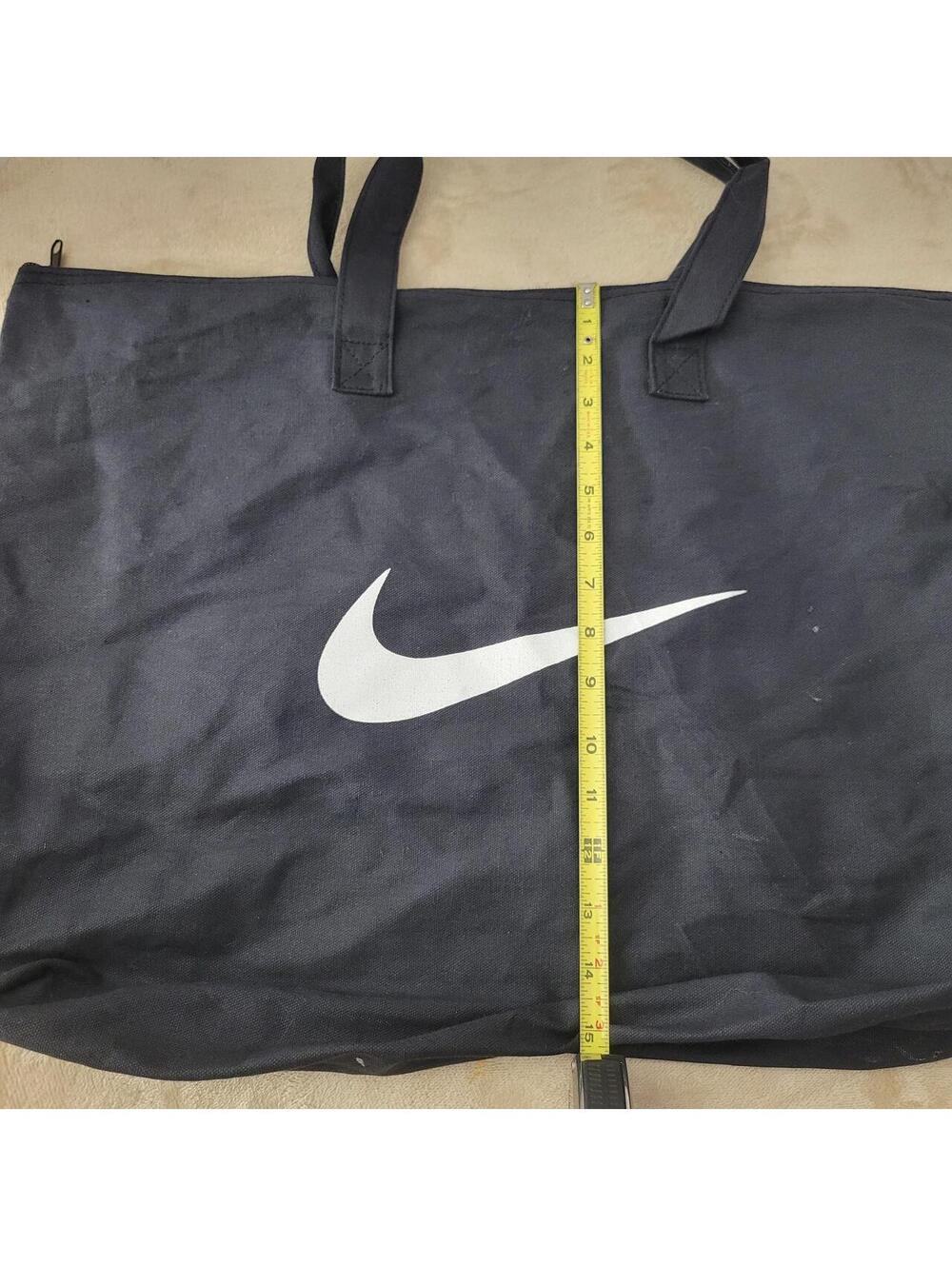 Nike Black Oversized Swoosh Tote Bag Gym Travel Carryall